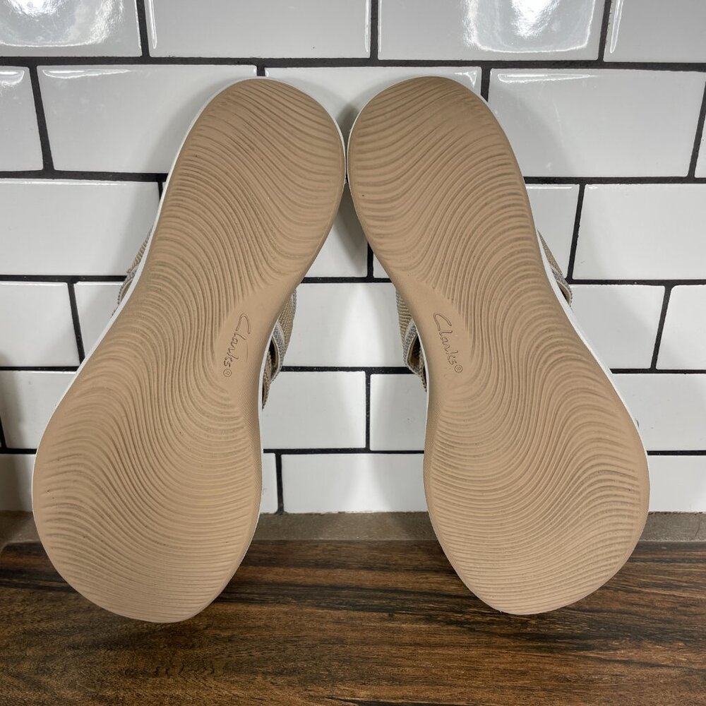Clarks Mira Isle Shoes Womens Size 7.5 Sand Cloudsteppers Slide Sandal - Picture 9 of 14